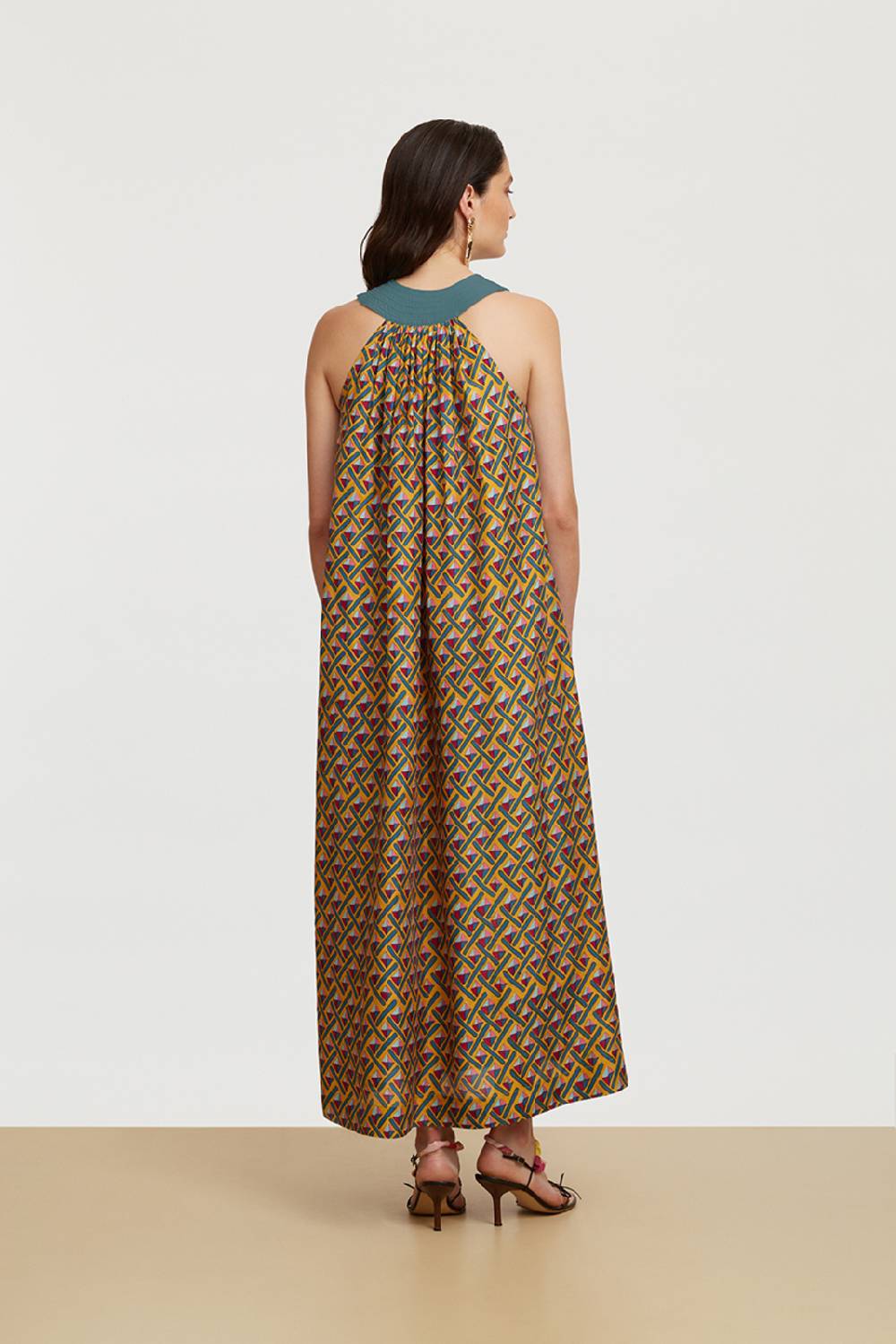Lisa Corti abito ninbu giza gold Offerta