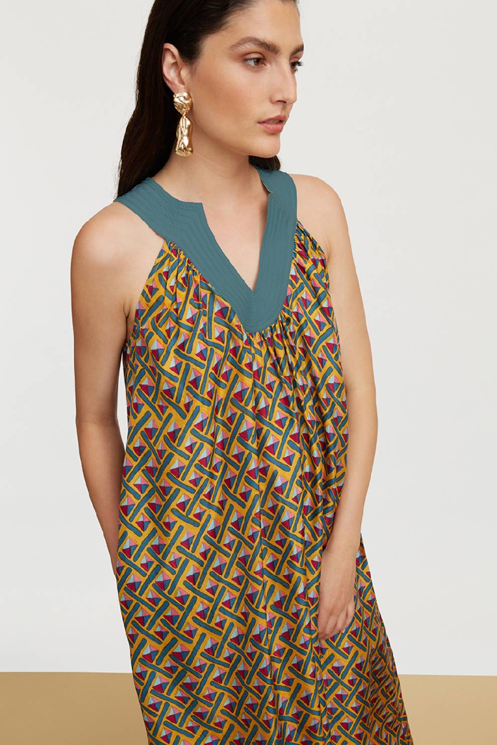 Lisa Corti abito ninbu giza gold Offerta