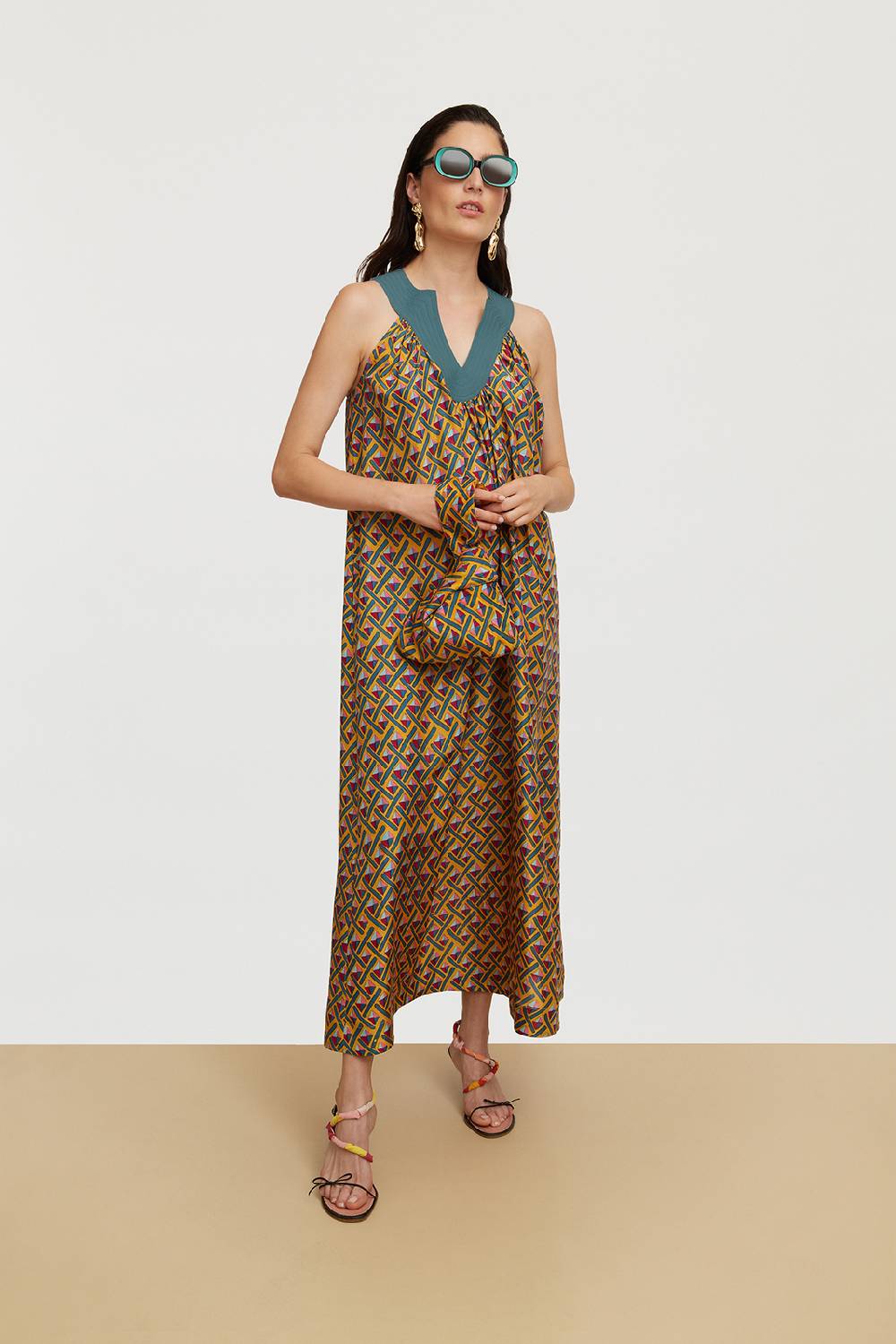 Lisa Corti abito ninbu giza gold Offerta