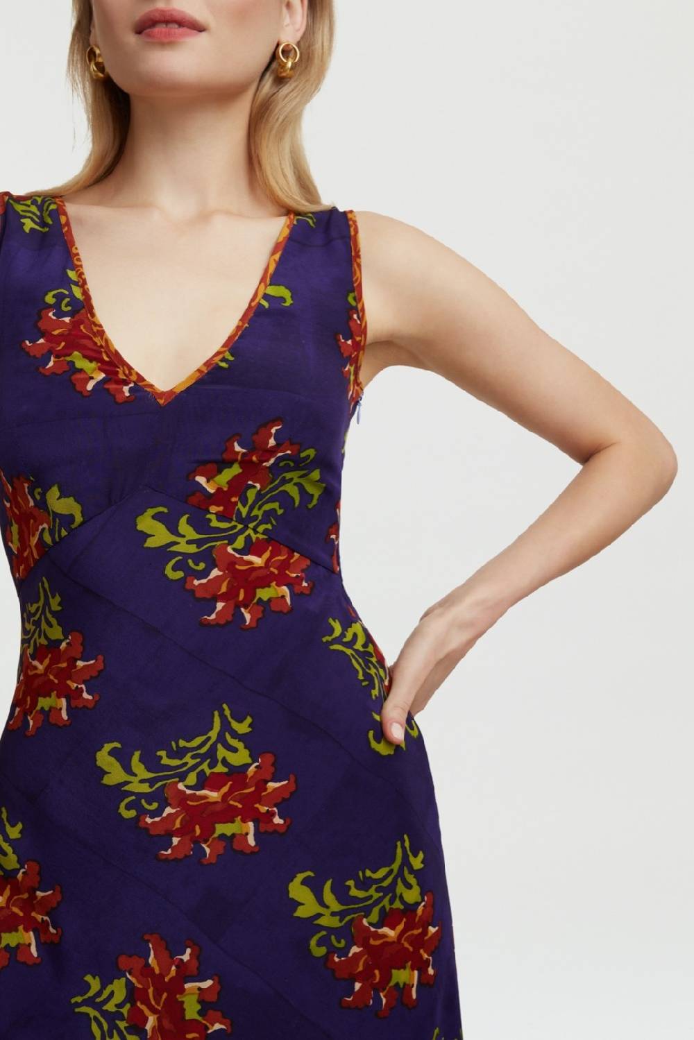 Lisa Corti abito sofia tangeri flower purple Online