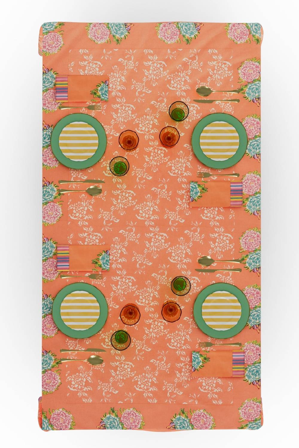 Lisa Corti telo cotone 140x240cm kandem queen peach Moda
