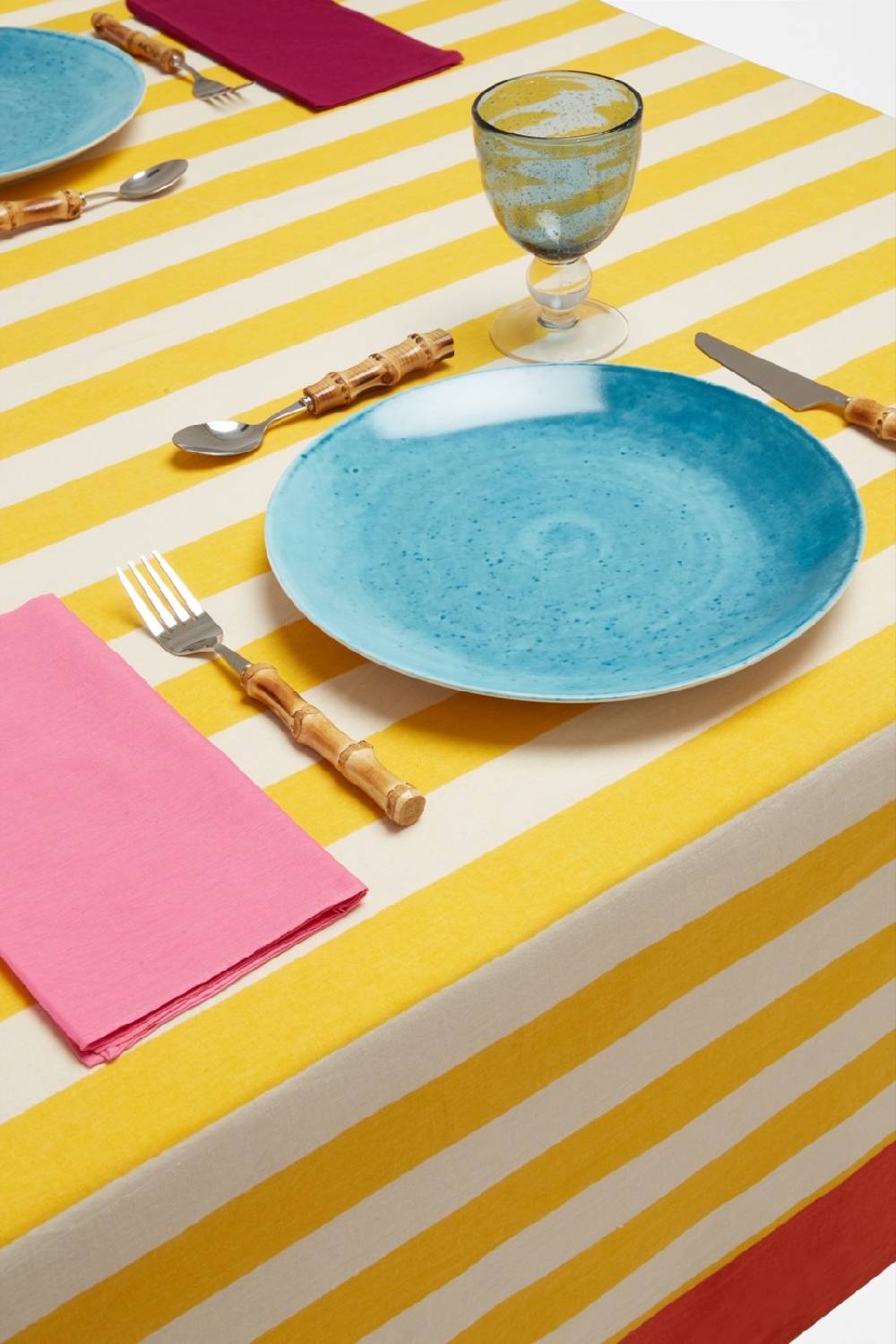 Lisa Corti telo cotone 140x240cm la veste x lisa corti nizam stripes sun yellow natural 2025