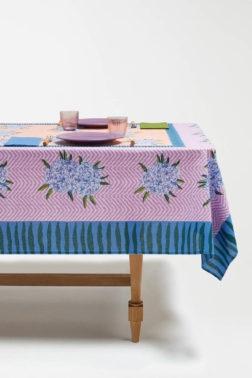 Lisa Corti telo cotone 140x240cm oleander lilac peach In Linea