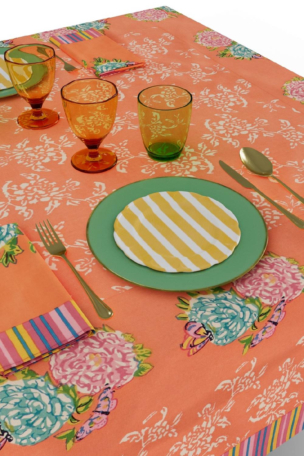 Lisa Corti telo cotone 180x270cm kandem queen peach Promozione