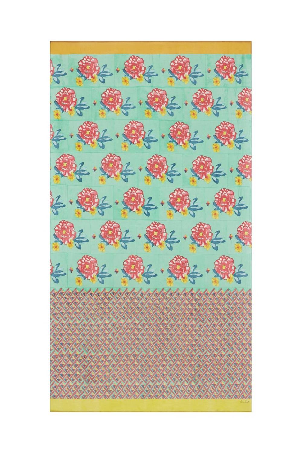 Lisa Corti scialle seta 100x200cm ramye aqua Promozione Limitata