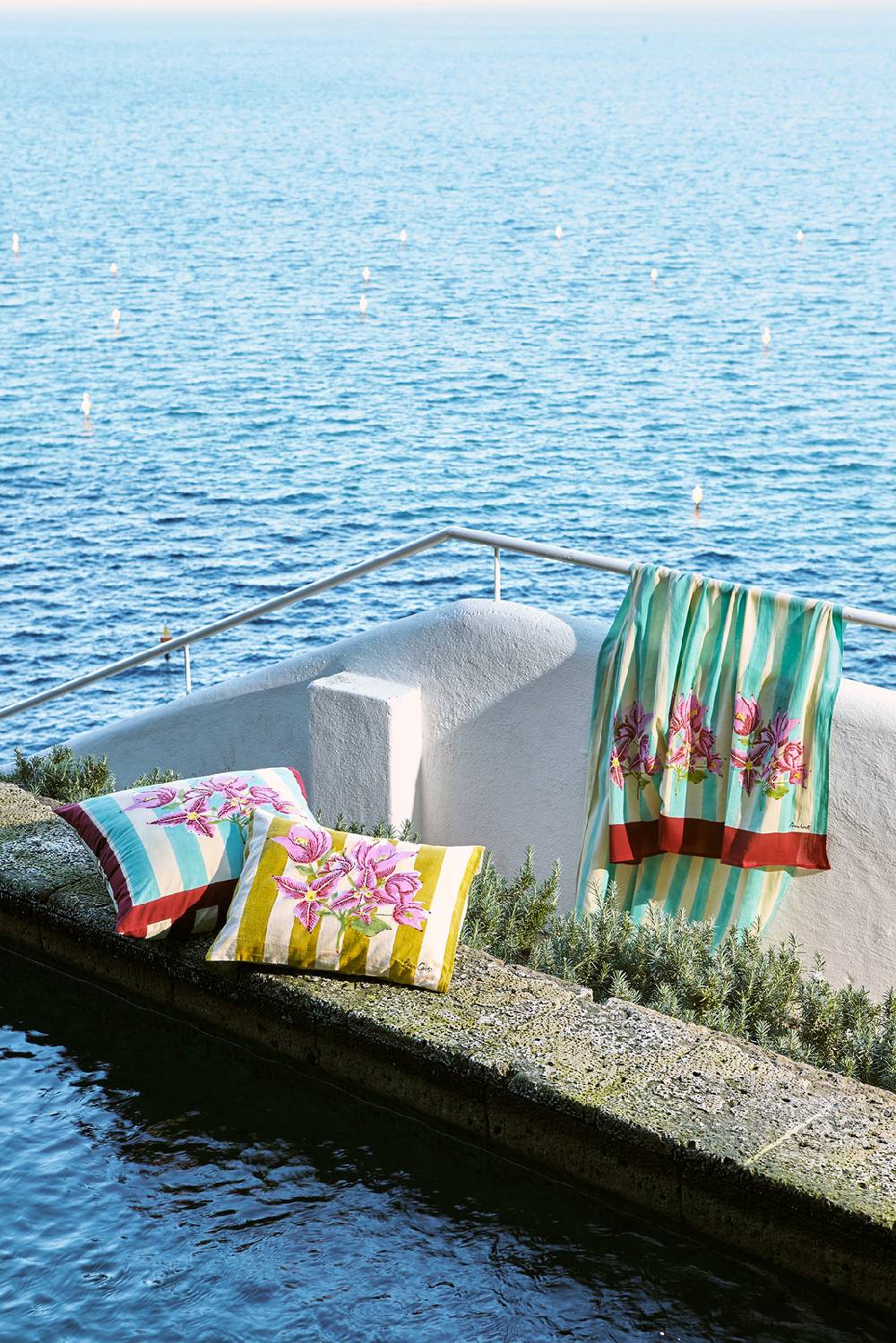 Lisa Corti pareo issimo x lisa corti bouganville stripes white veronese Fino Al -60%