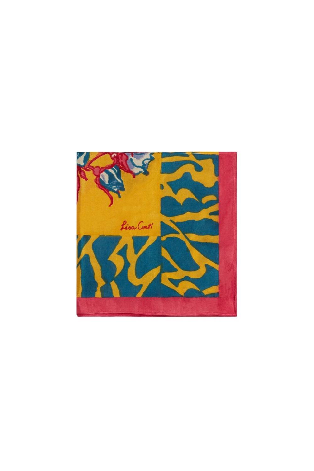 Lisa Corti pochette seta rosa spina orange Saldi Di Fabbrica