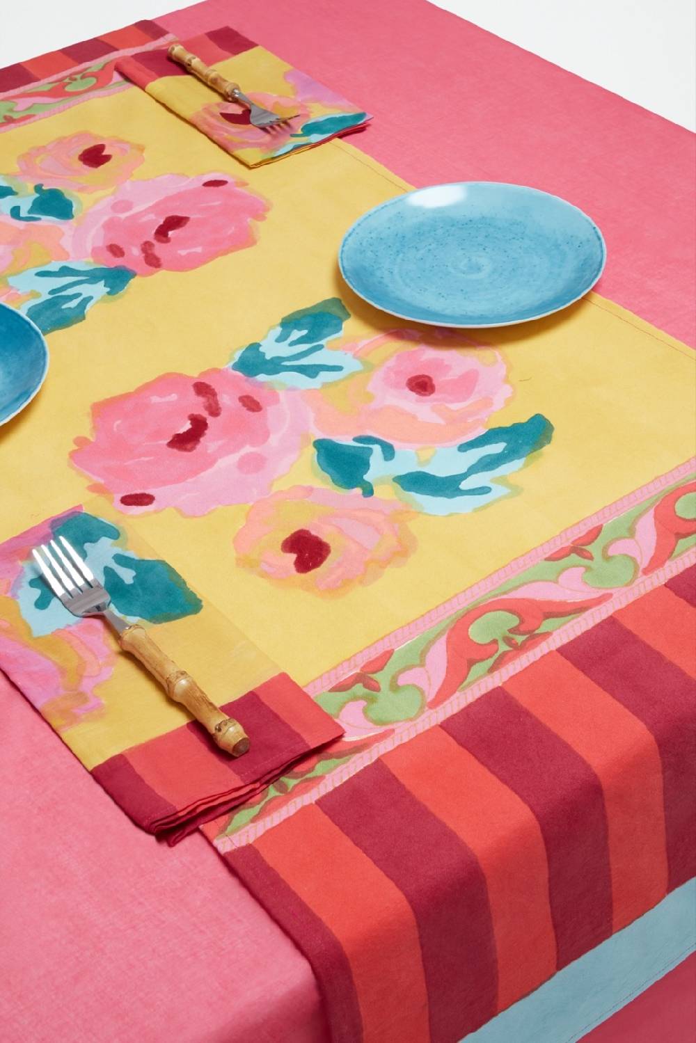 Lisa Corti tovaglietta doppia cotone 50x150cm nizam sulphur Negozio
