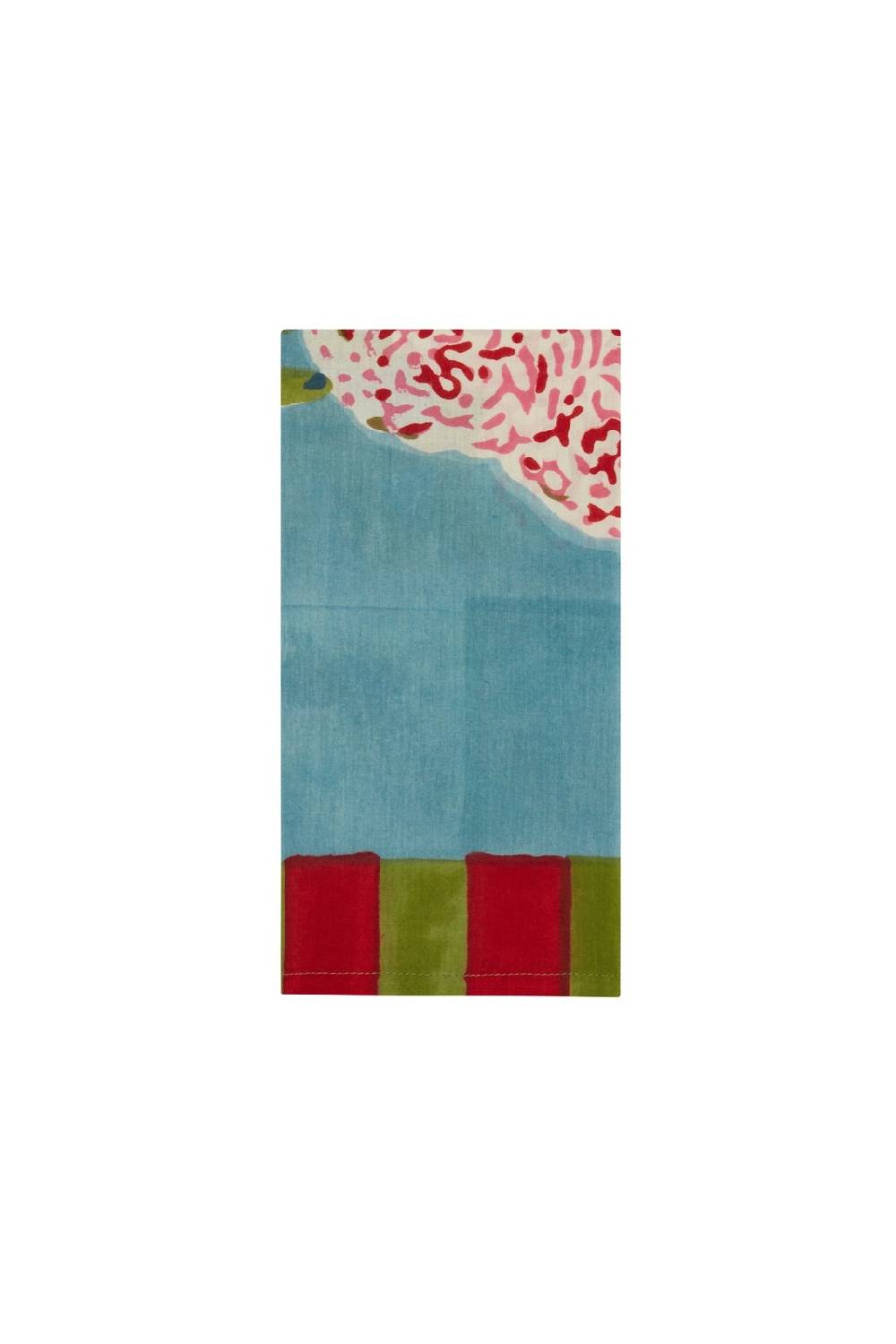 Lisa Corti tovagliolo cotone leopard stripes sky Vendita