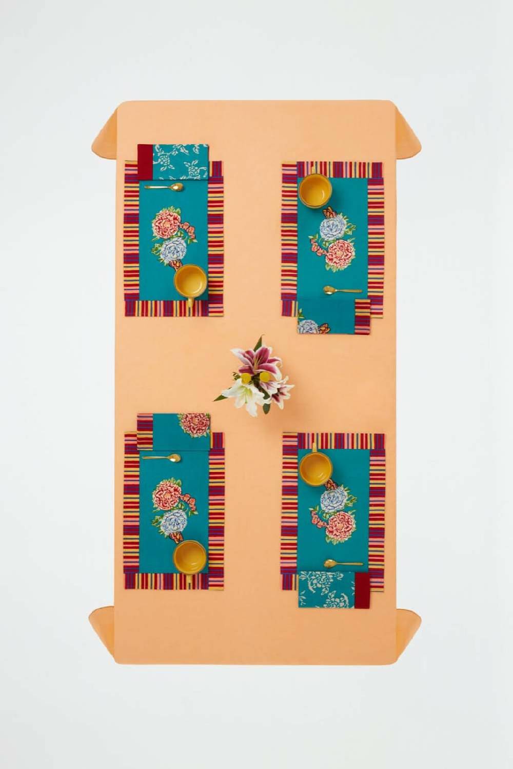 Lisa Corti tovagliolo cotone 50x50cm kandem design green Shopping Online