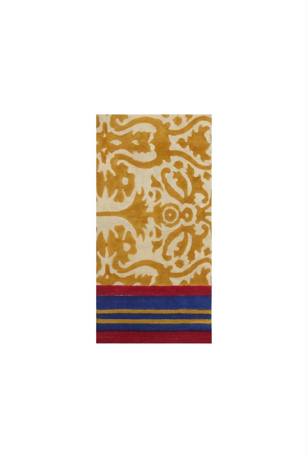 Lisa Corti tovagliolo cotone 50x50cm damask stripes chutney Prezzo Ridotto