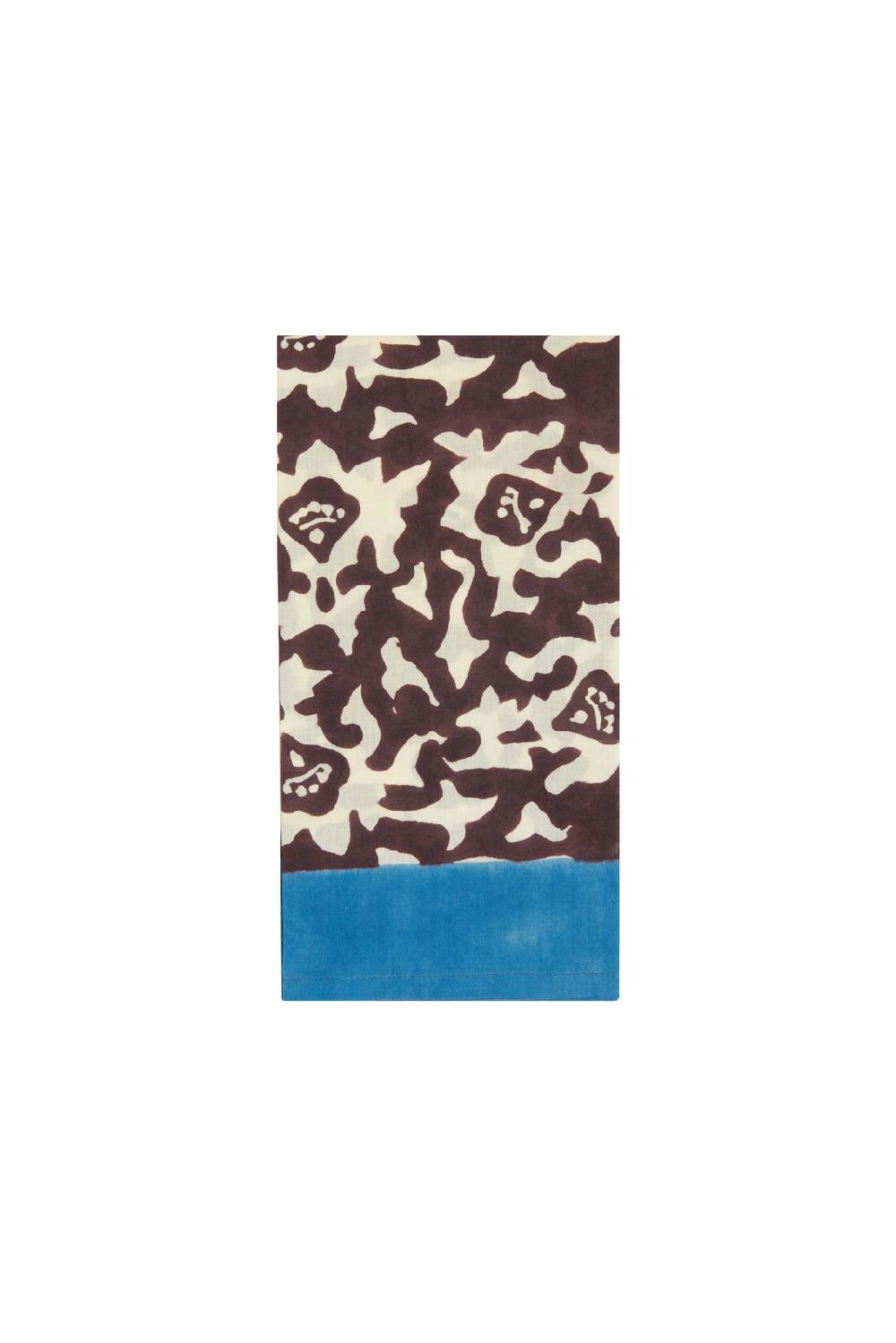 Lisa Corti tovagliolo cotone 50x50cm arabesque natural coffee Sottocosto