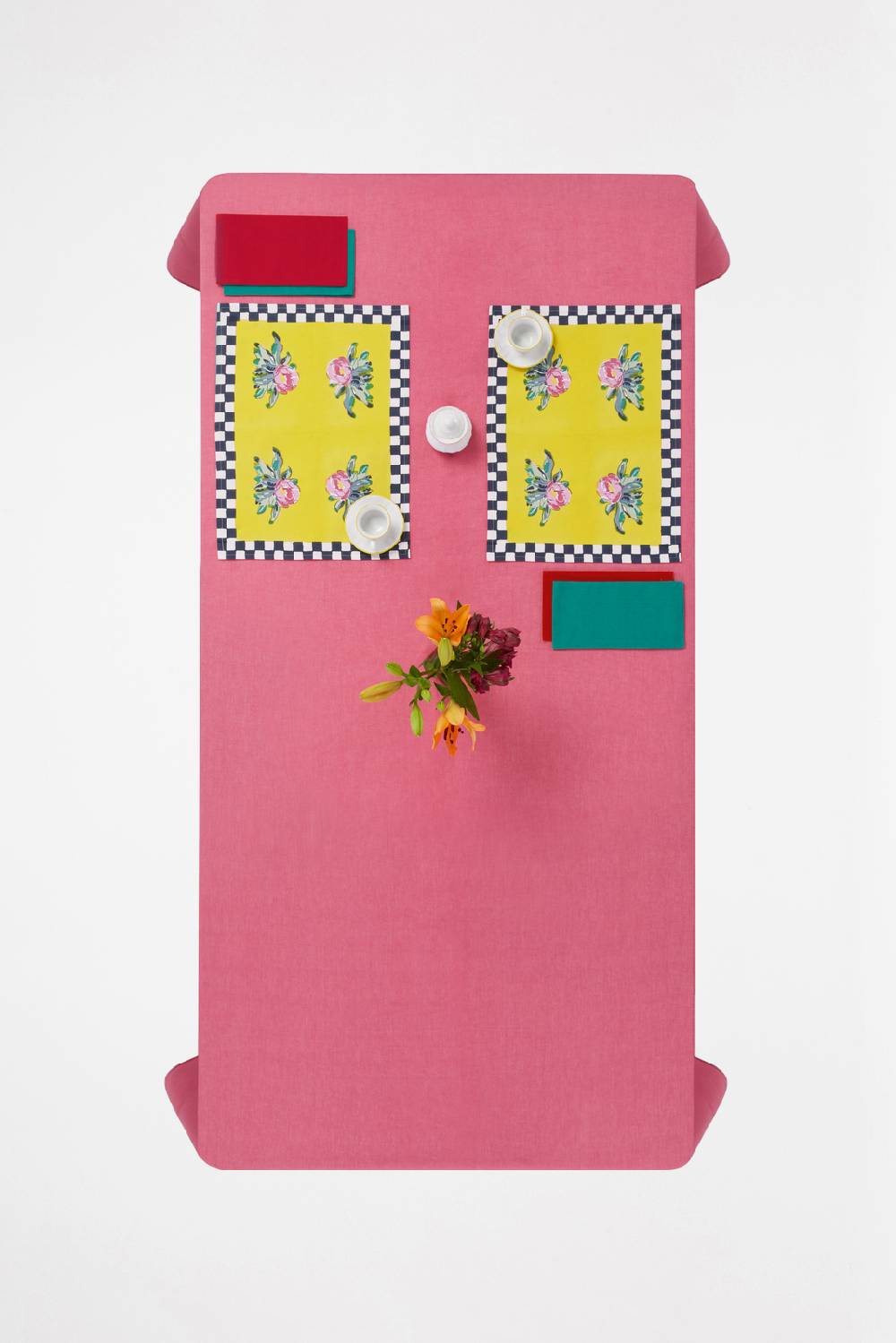 Lisa Corti tovagliolo organza bottle green Vendita Calda