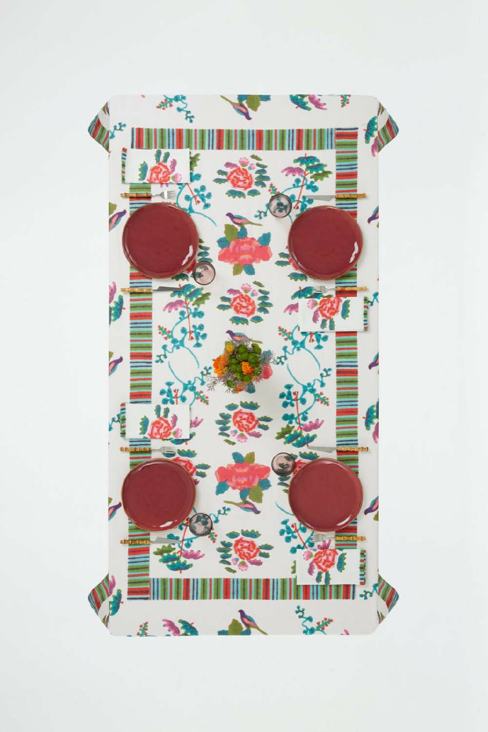 Lisa Corti telo lino 140x240cm royal palace white Italia
