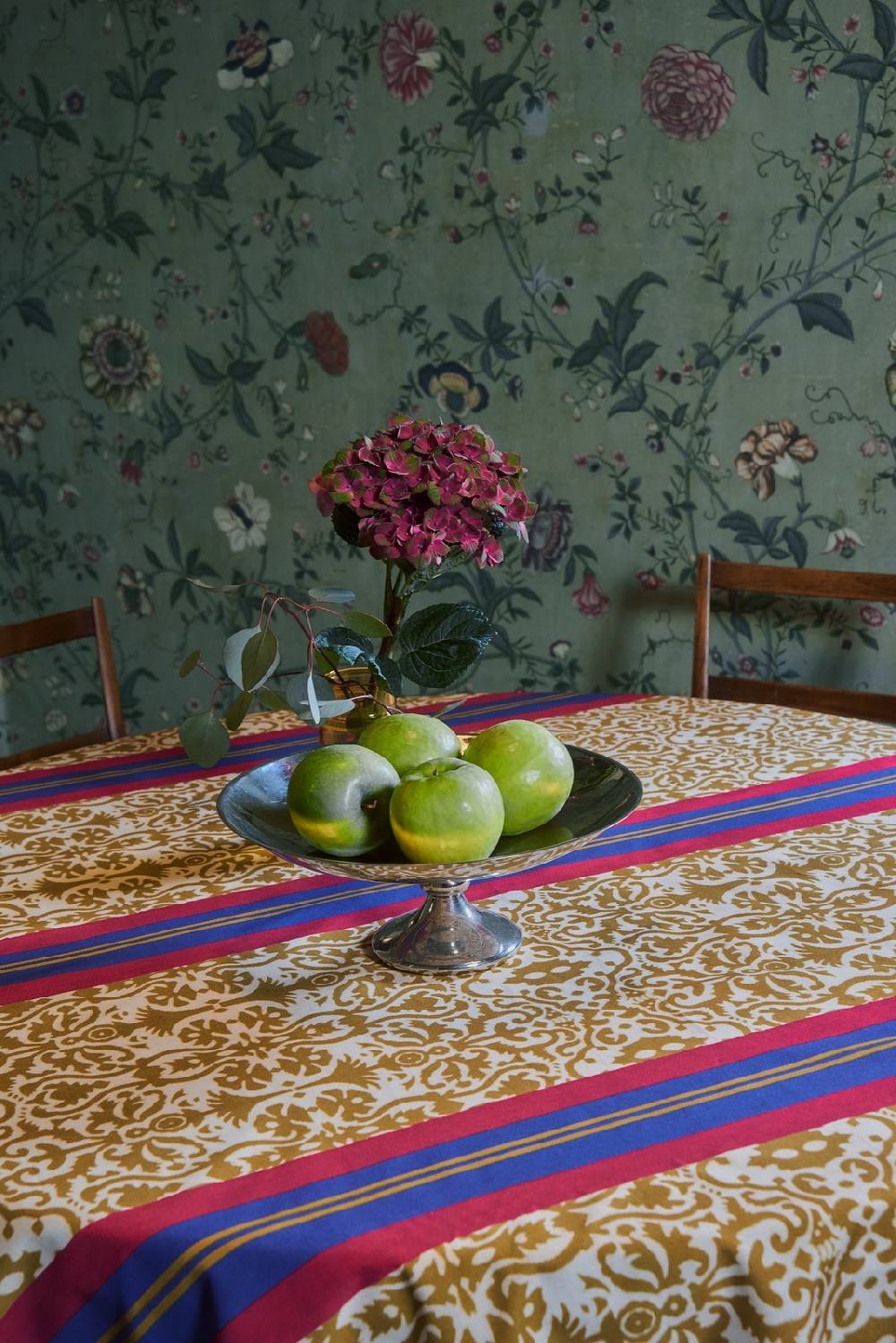 Lisa Corti telo cotone 140x240cm damask stripe chutney 2025