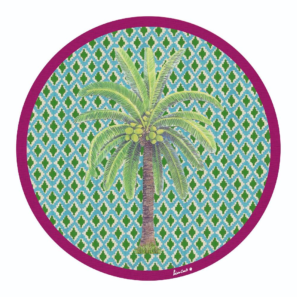 Lisa Corti tovaglietta rigida 34cm hima palma green Sottocosto