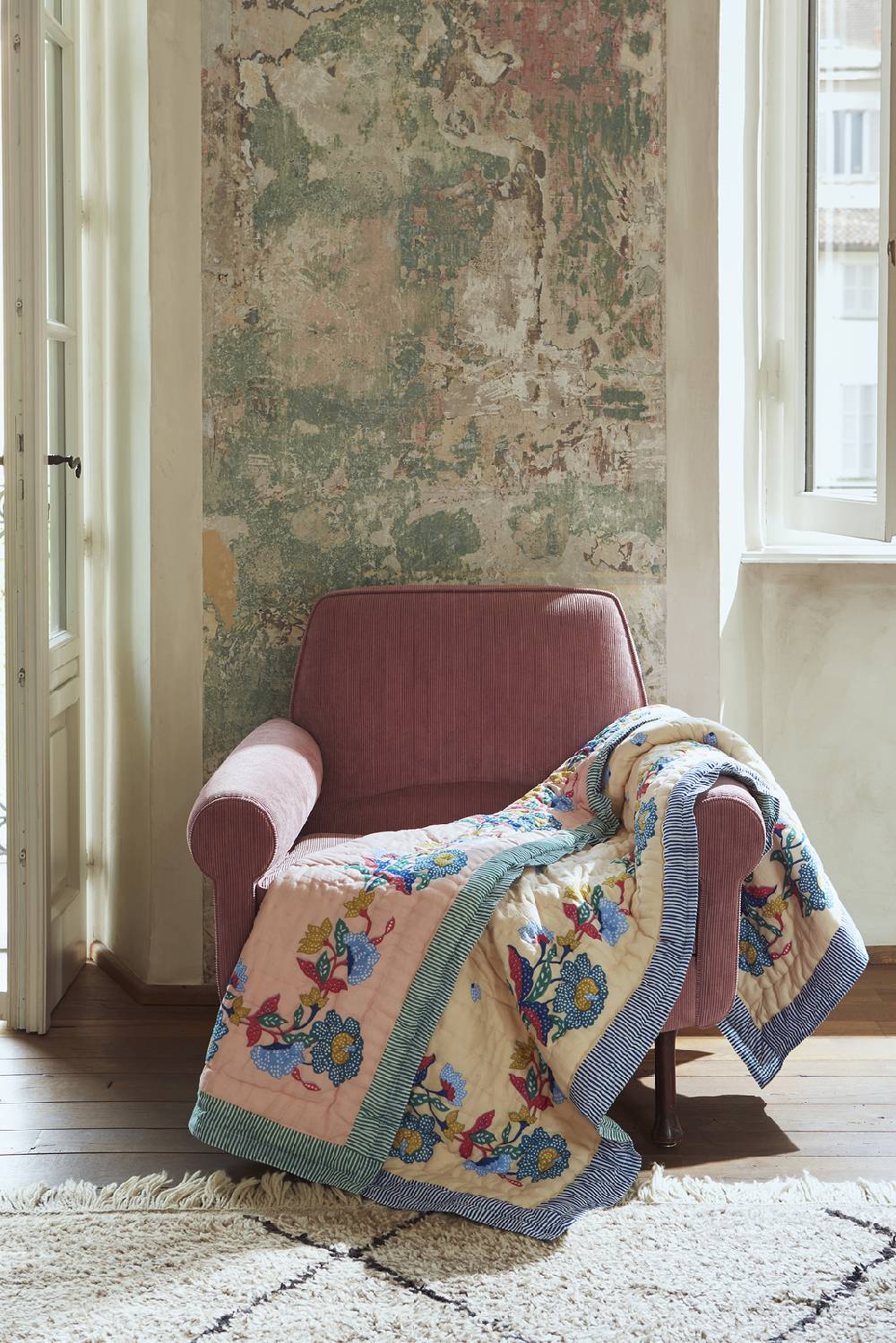 Lisa Corti trapunta reversibile 110x180cm cutter brooks x lisa corti indonesian natural cold Qualità