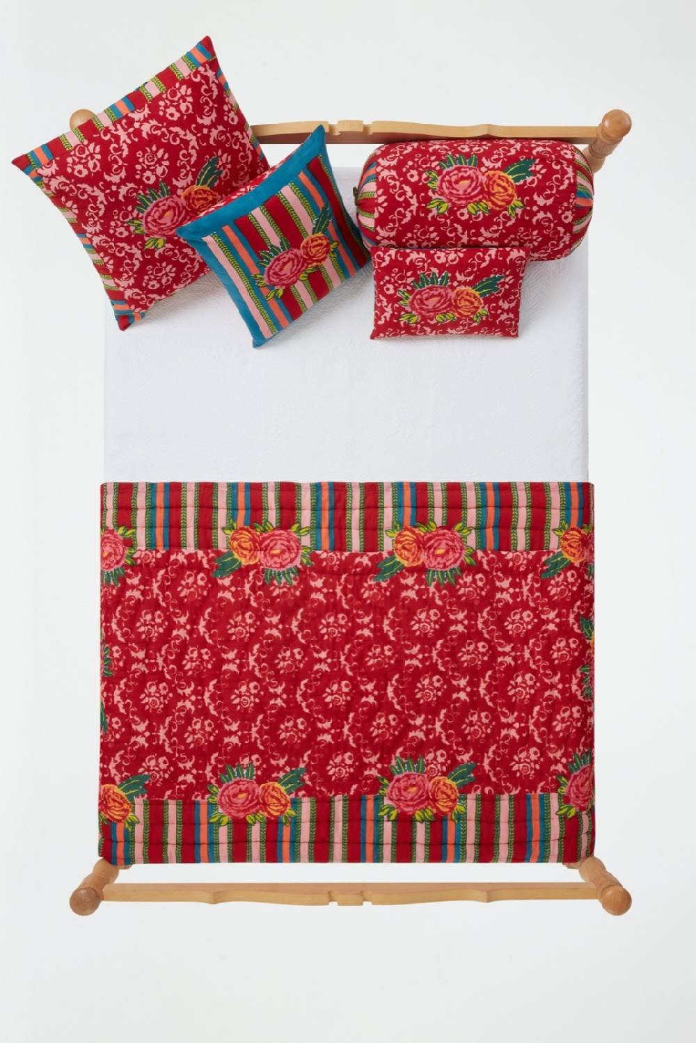 Lisa Corti trapunta reversibile 110x180cm love red Pezzi Unici