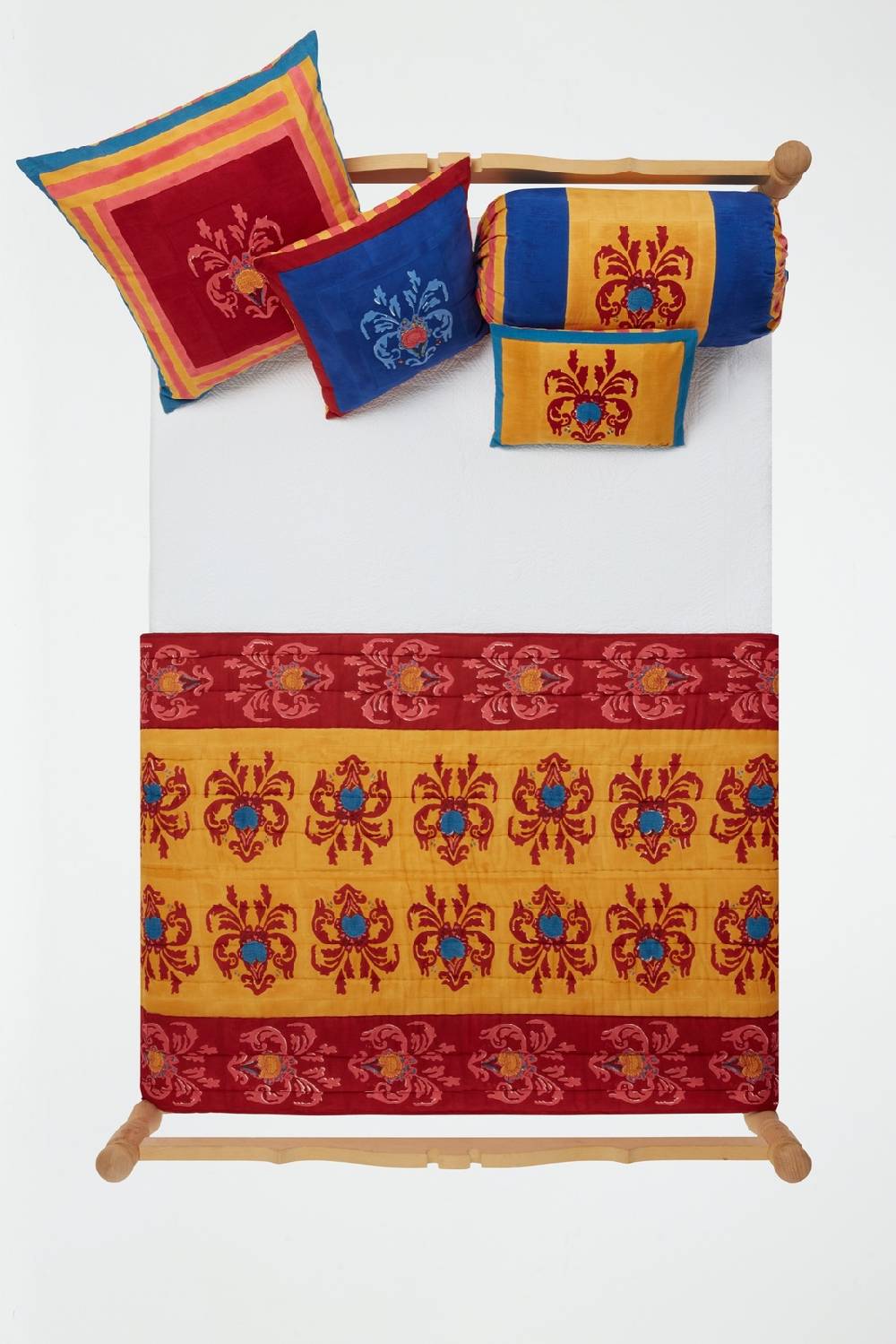 Lisa Corti trapunta reversibile 110x180cm brocade royal blue Shopping Online