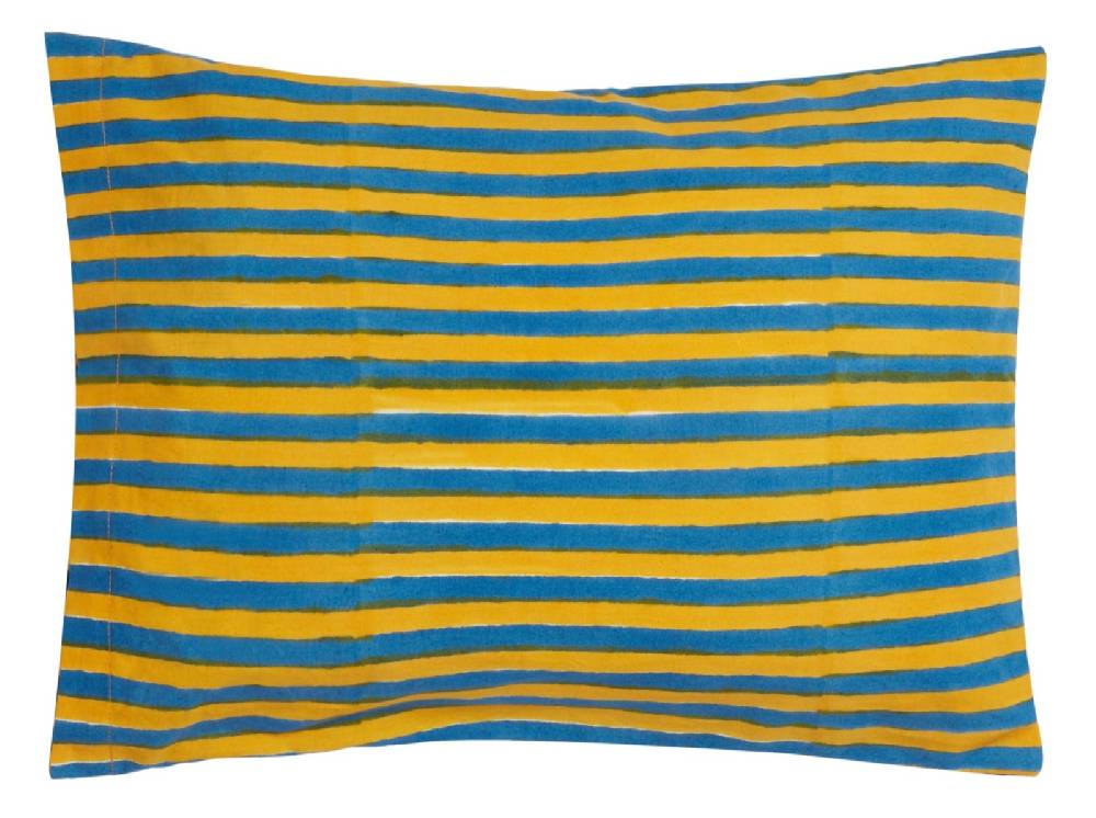 Lisa Corti cuscino cotone 30x40cm arabesque corolla blue natural In Vendita