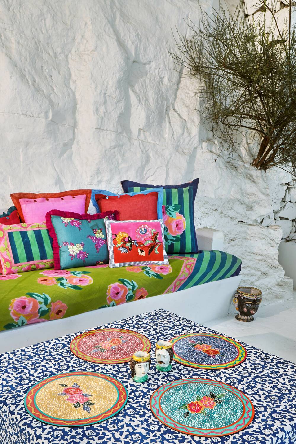 Lisa Corti cuscino cotone 30x40cm nizam acid green Offerte
