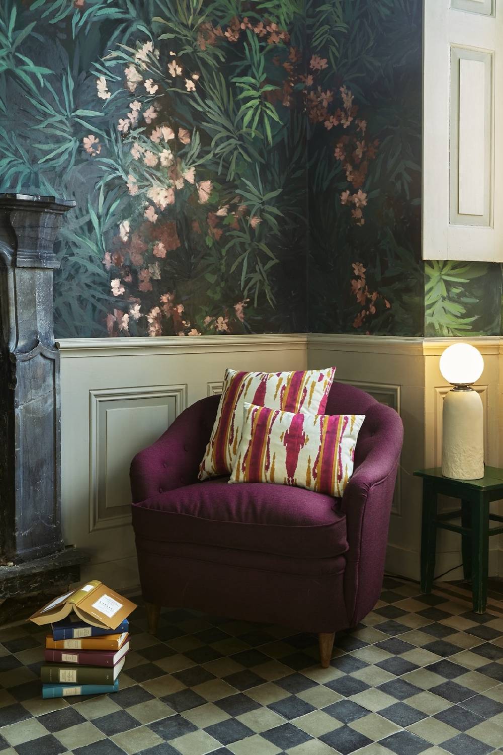 Lisa Corti cuscino cotone 30x40cm flame aubergine gold Vendita Calda