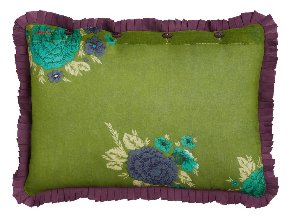 Lisa Corti federa organza 35x50cm big dahlia acid green 2025