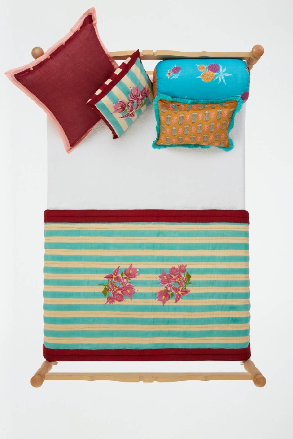 Lisa Corti federa organza 35x50cm tiger motive mustard 2025
