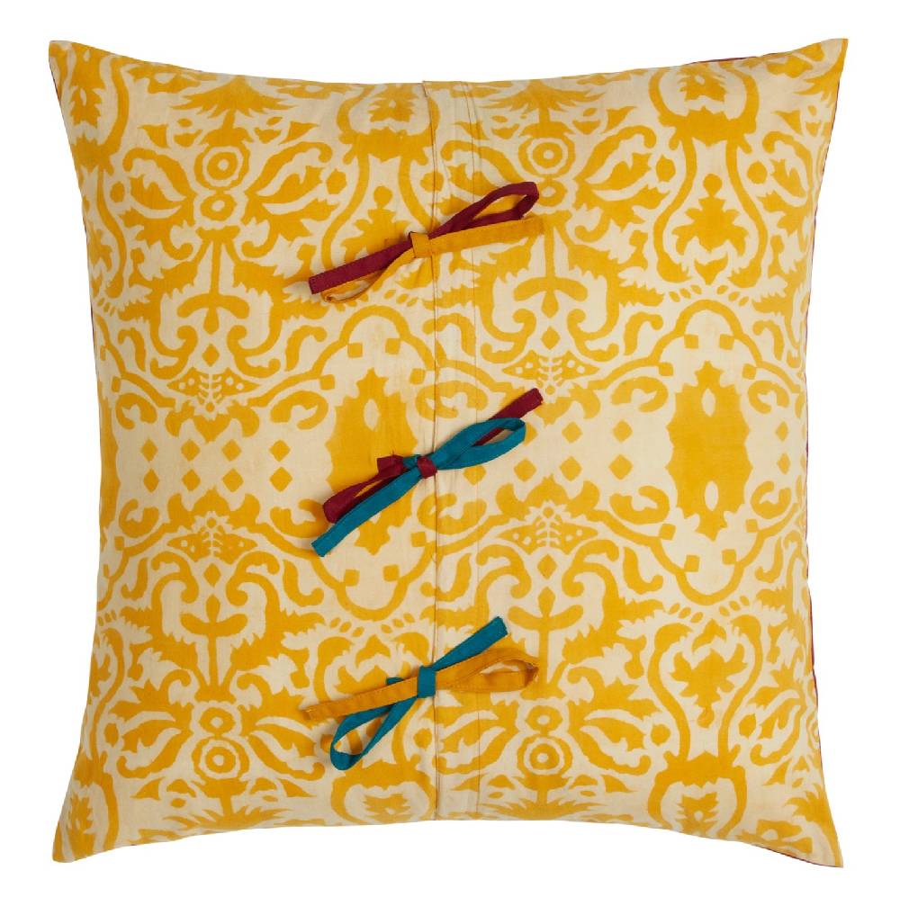 Lisa Corti federa cotone 45x45cm damask design gold Pezzi Unici