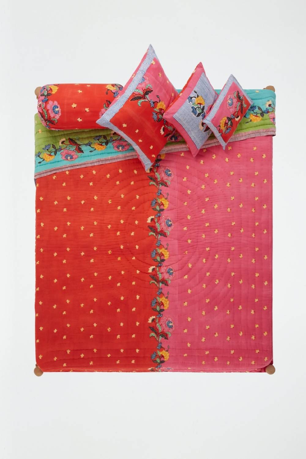 Lisa Corti trapunta reversibile 250x270cm indonesian red rose Consegna Veloce