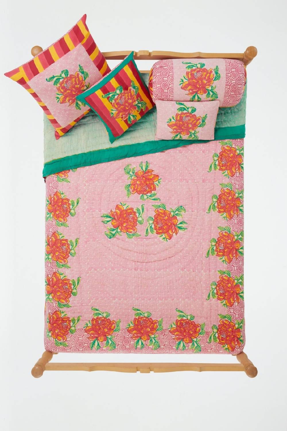 Lisa Corti trapunta reversibile 250x270cm camelia magenta pink Sottocosto