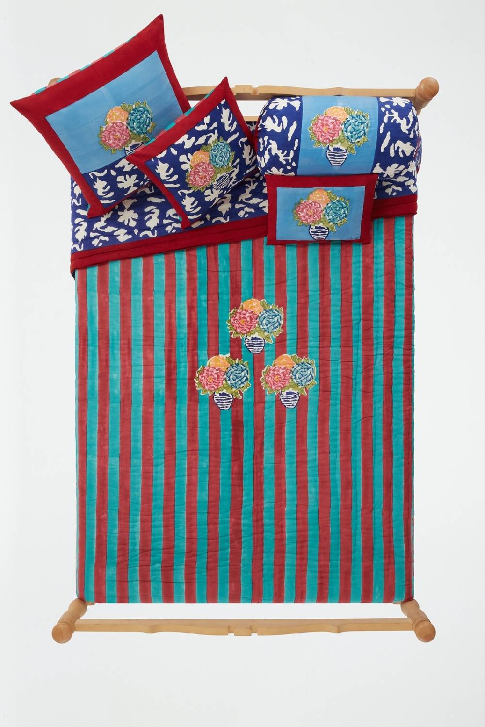 Lisa Corti trapunta reversibile 250x270cm lisa corti x la minervetta blue pot sky Novità