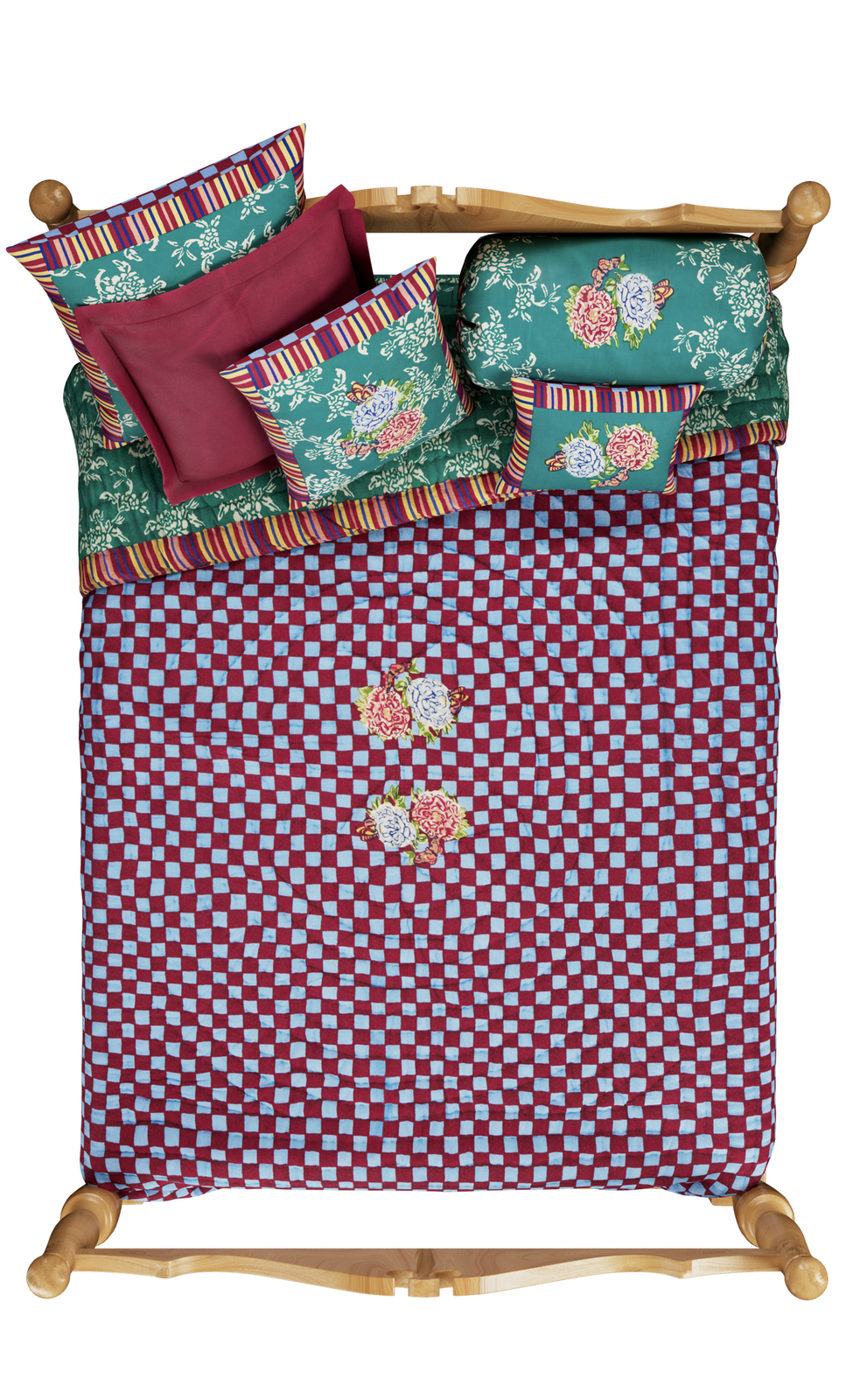 Lisa Corti trapunta reversibile 250x270cm kandem queen green Presa