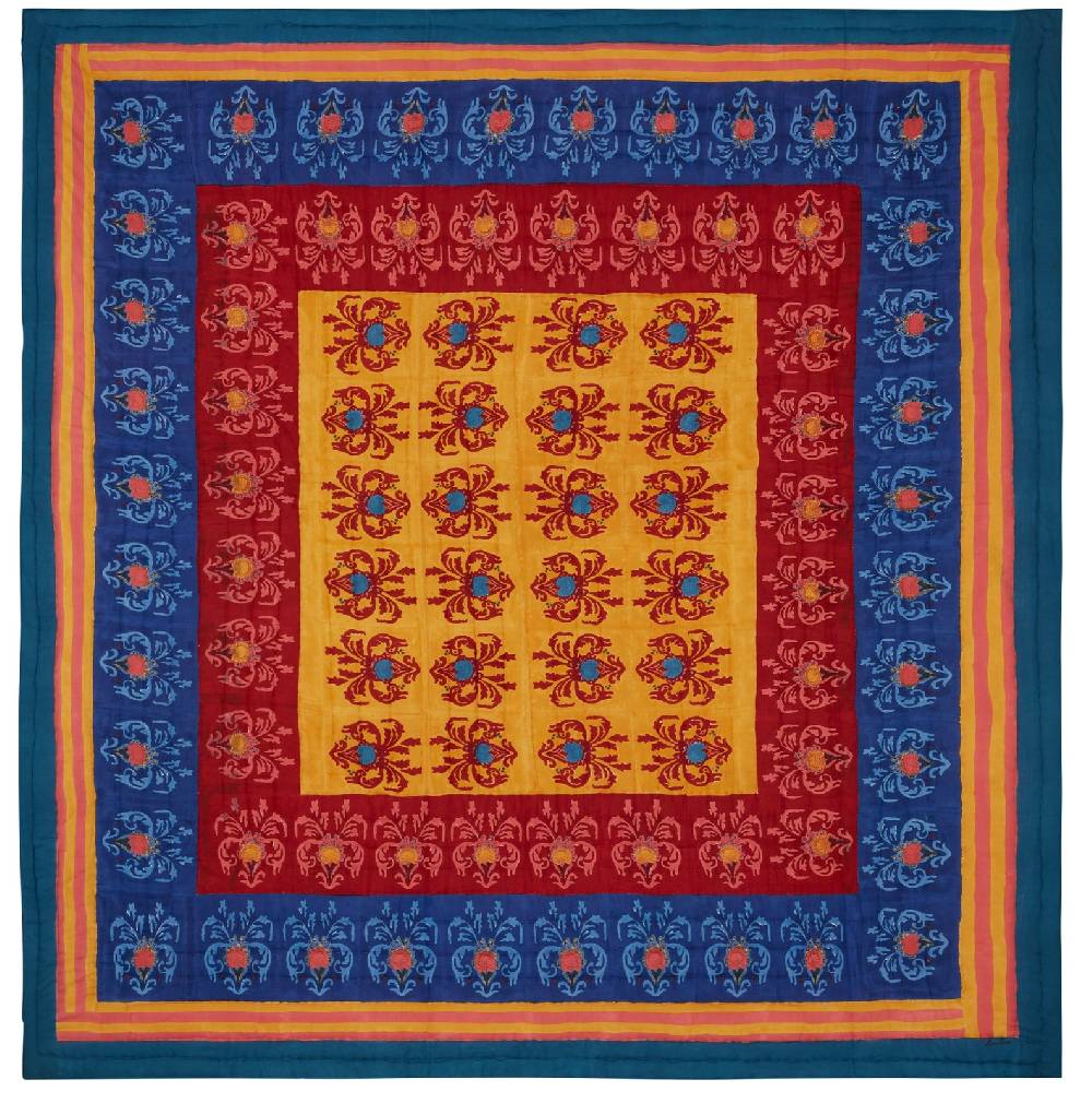 Lisa Corti trapunta reversibile 250x270cm brocade royal blue