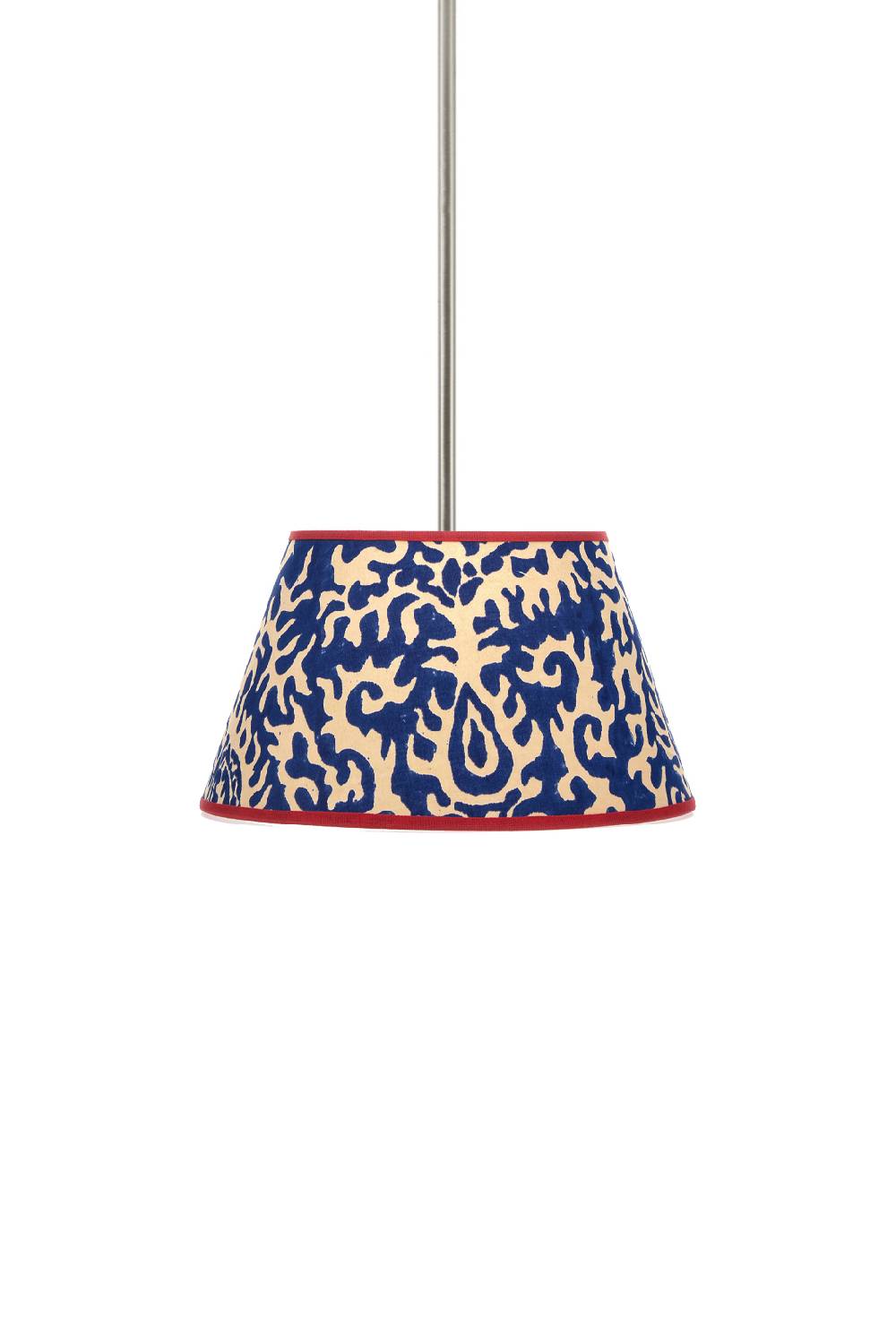 Lisa Corti paralume diam 25 suzani damask royal blue Italy