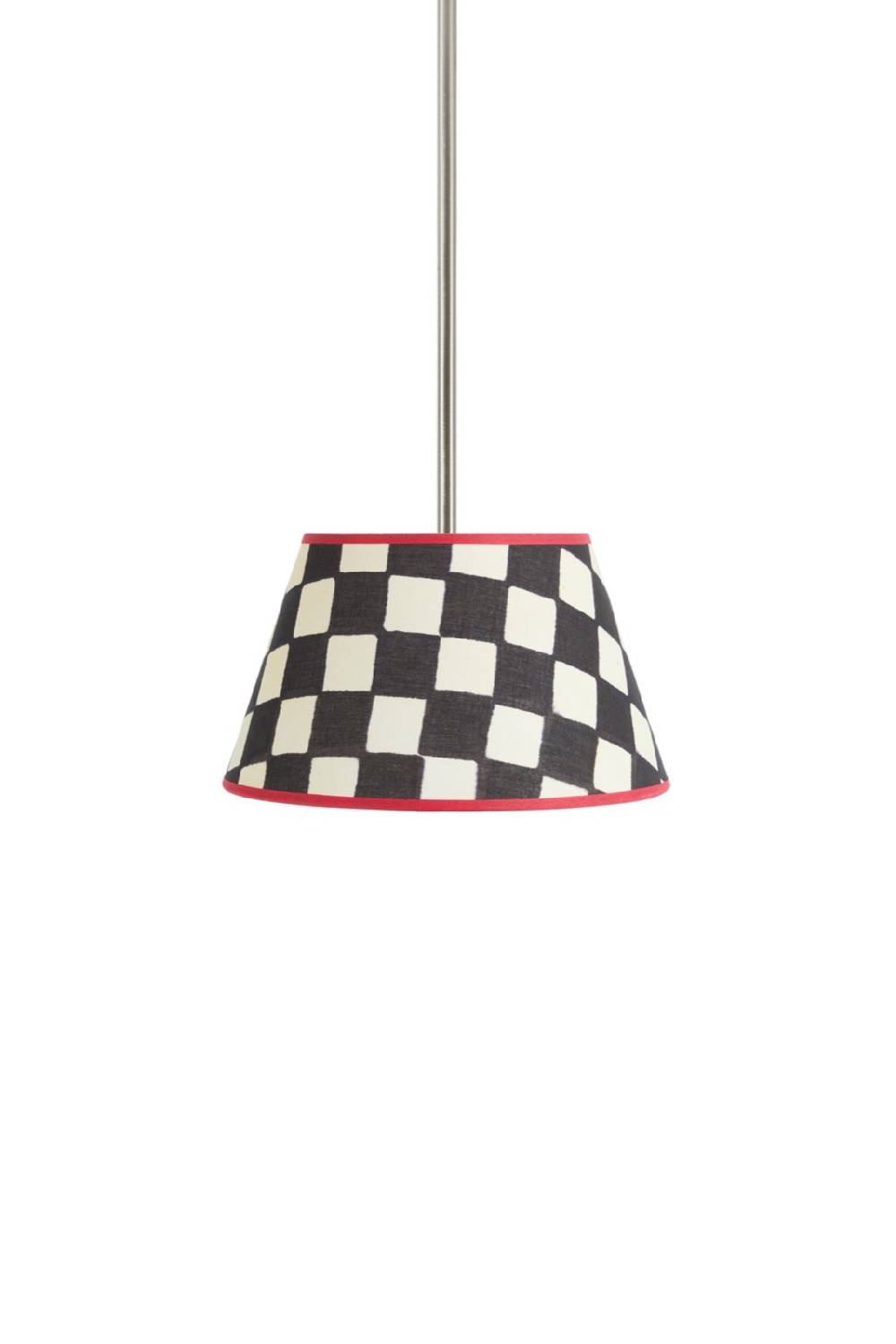 Lisa Corti paralume diam 25 big check black white Promozione
