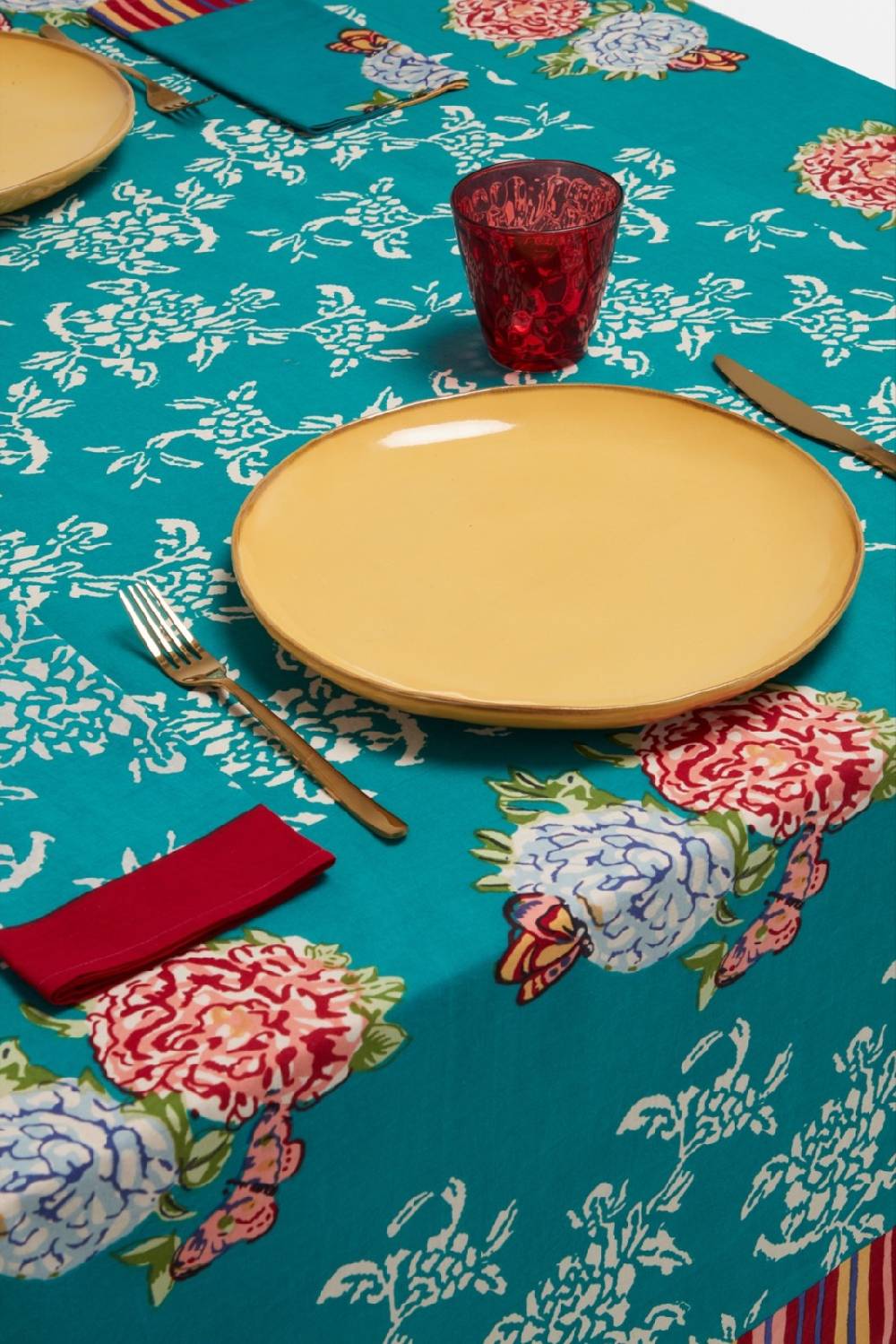 Lisa Corti telo cotone 250x270cm kandem queen green Sottocosto