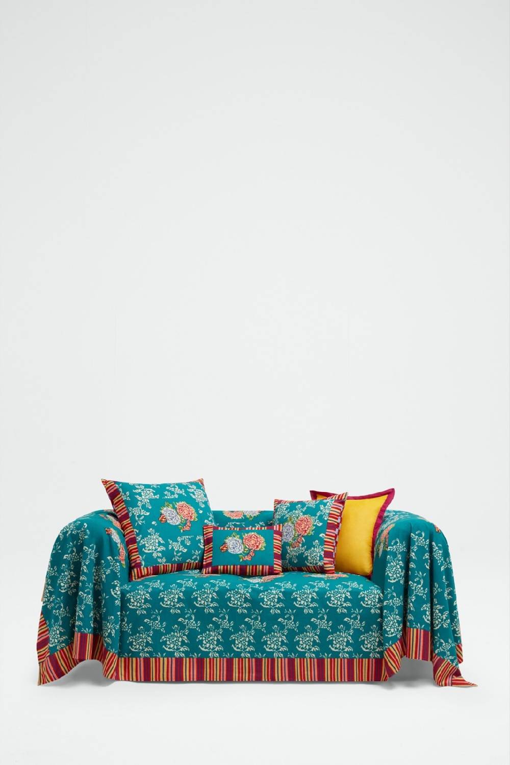 Lisa Corti telo cotone 250x270cm kandem queen green Sottocosto