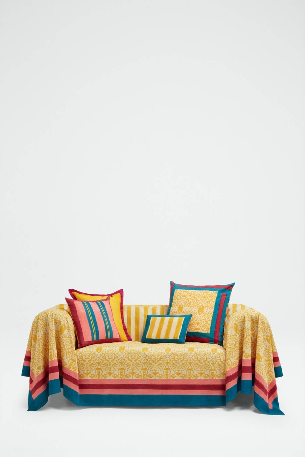 Lisa Corti telo cotone 250x270cm damask design gold Offerta esclusiva