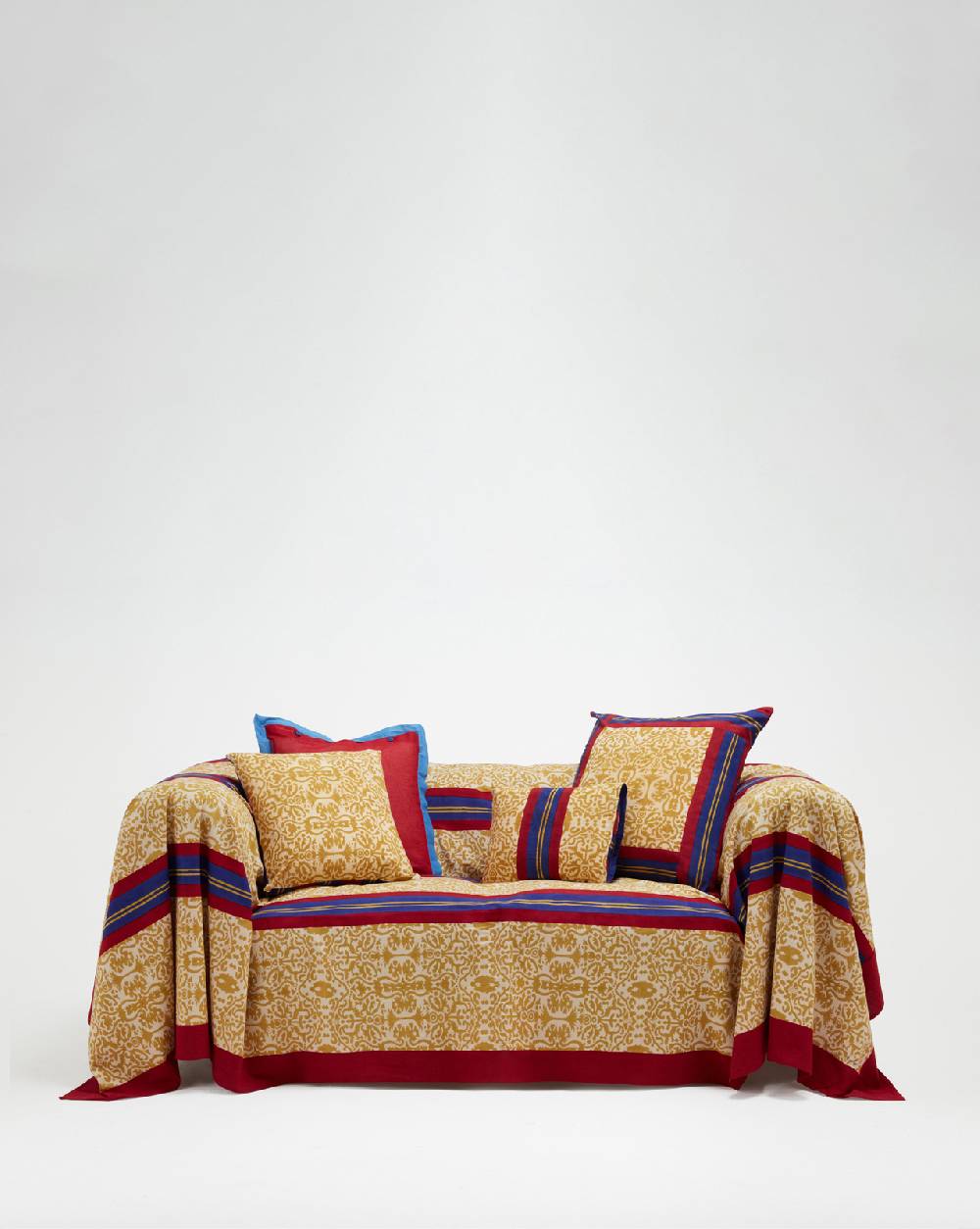 Lisa Corti telo cotone 250x270cm damask stripes chutney Presa