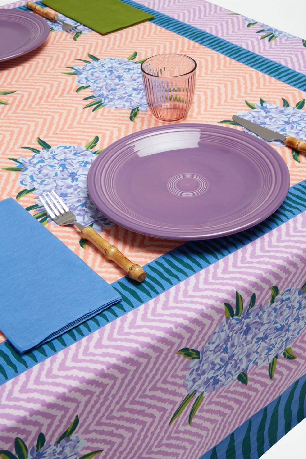 Lisa Corti telo cotone 220x270cm oleander lilac peach Nuova