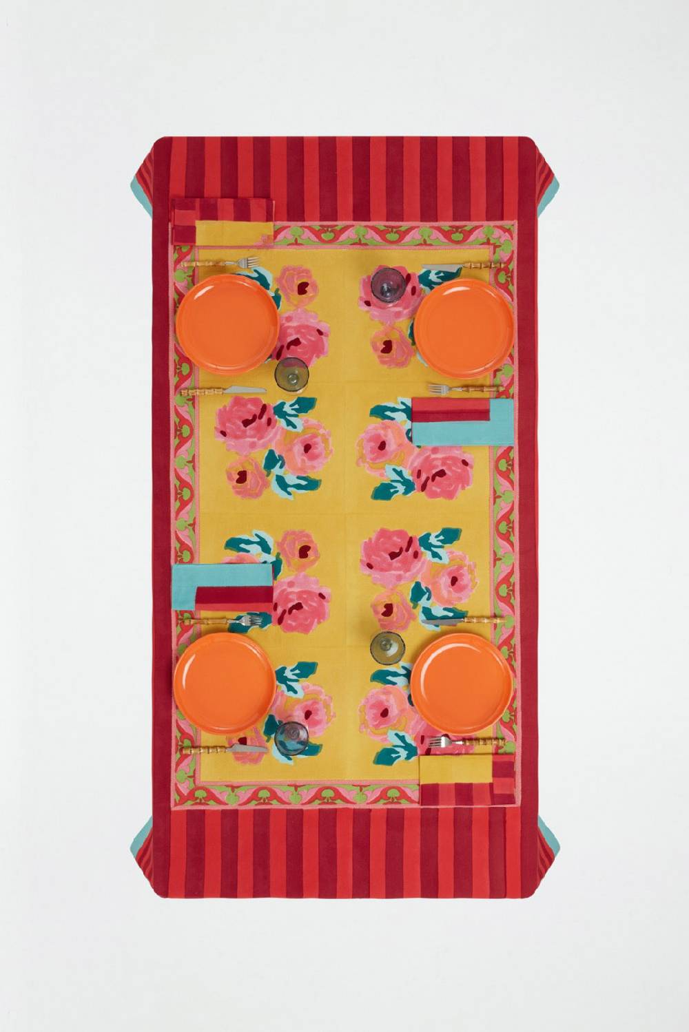 Lisa Corti telo cotone 220x270cm nizam sulphur Moda
