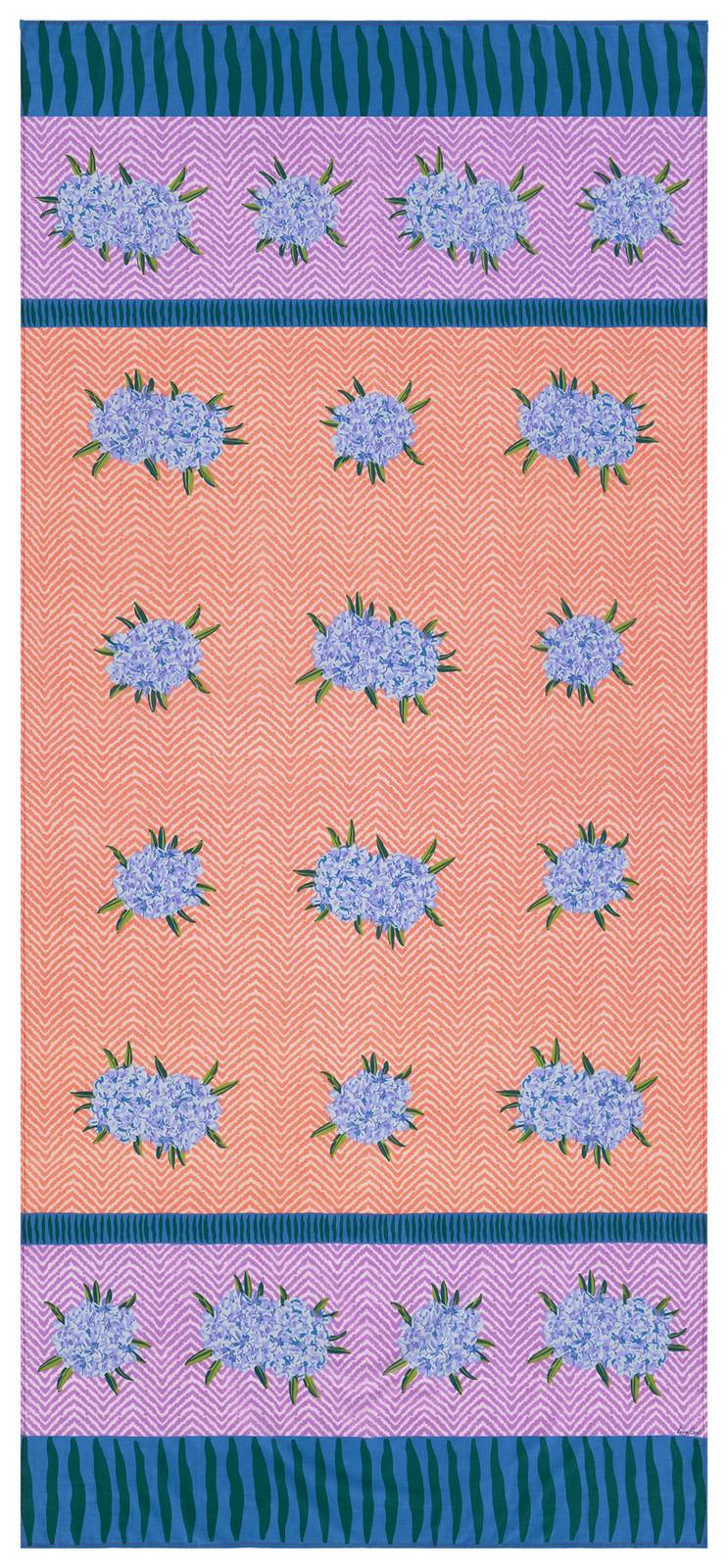 Lisa Corti tenda mussola di cotone 110x240cm oleander lilac peach Saldi