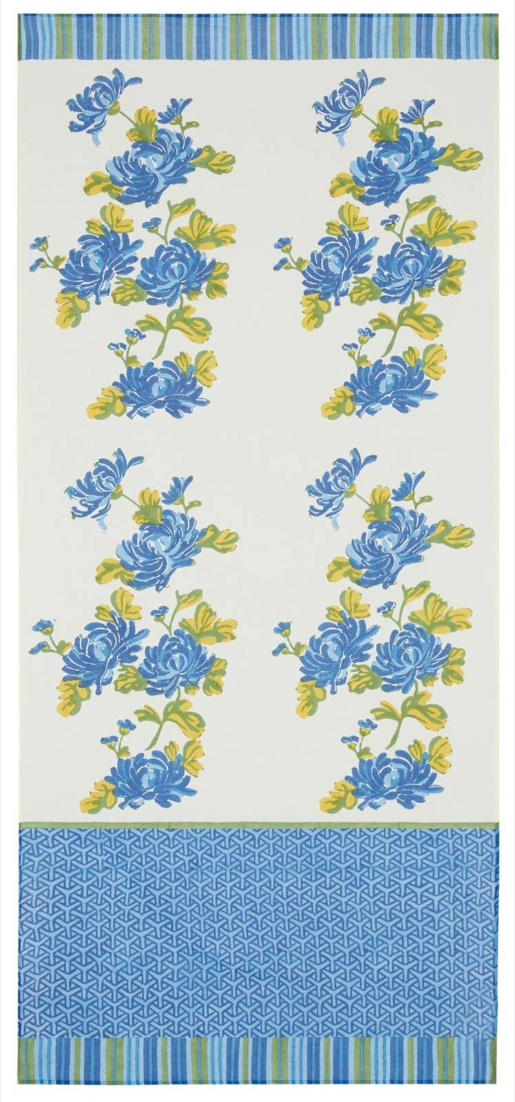 Lisa Corti tenda mussola di cotone 110x240cm vienna blue cream Vendita Calda