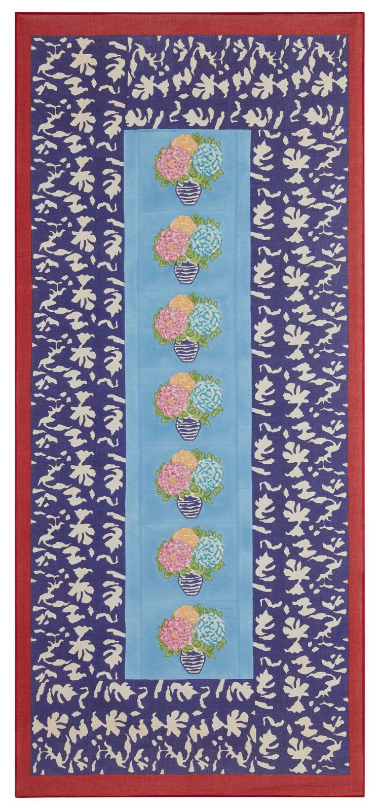 Lisa Corti tenda mussola di cotone 110x240cm lisa corti x la minervetta blue pot sky 50% di sconto per tempo limitato