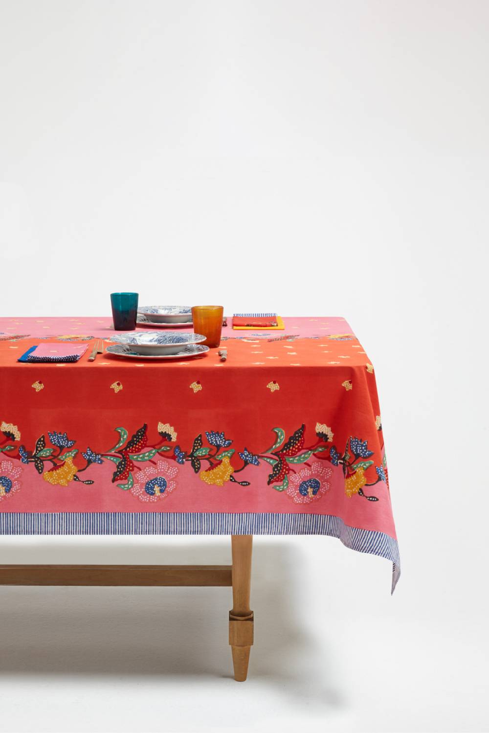 Lisa Corti telo cotone 220x220cm indonesian red rose Vendita