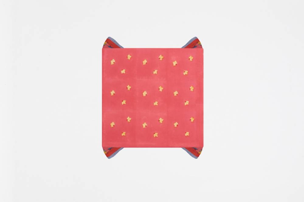 Lisa Corti telo cotone 110x110cm indonesian red rose Spedizione Gratuita
