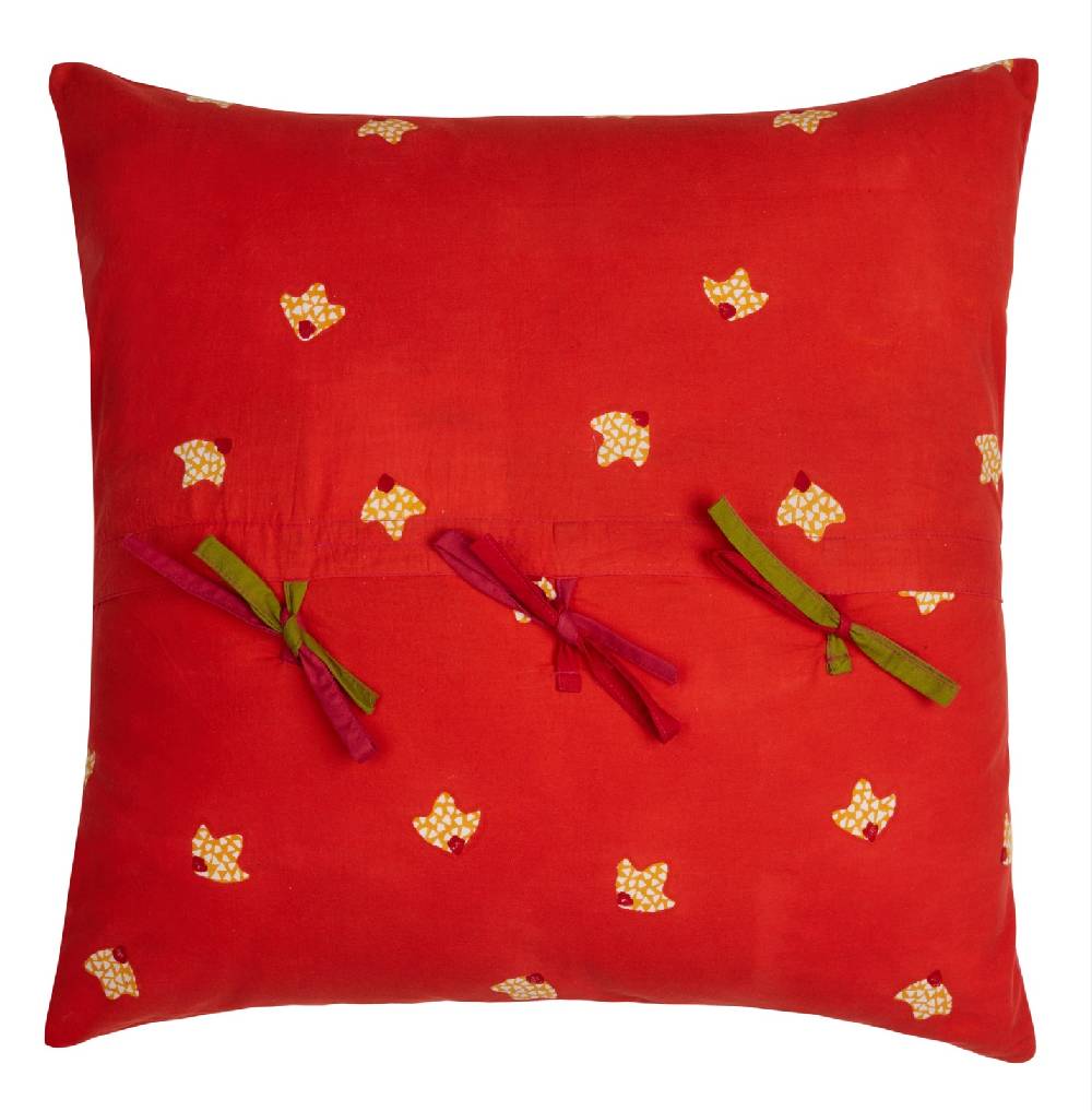 Lisa Corti federa cotone 45x45cm indonesian red rose Qualità Garantita