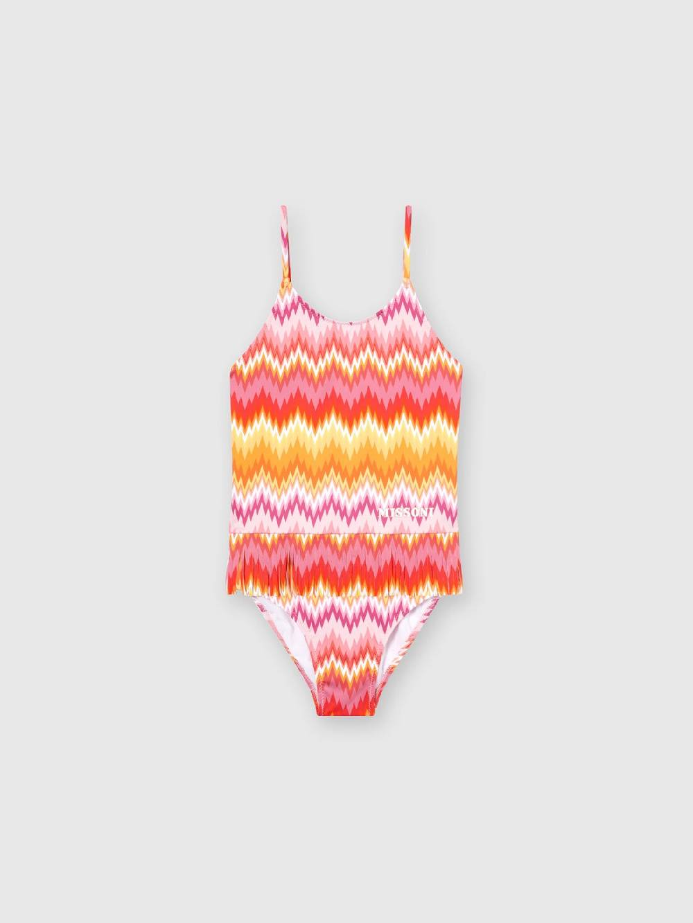 ﻿M Missoni Costume intero chevron con scritta logo Saldi Di Fabbrica