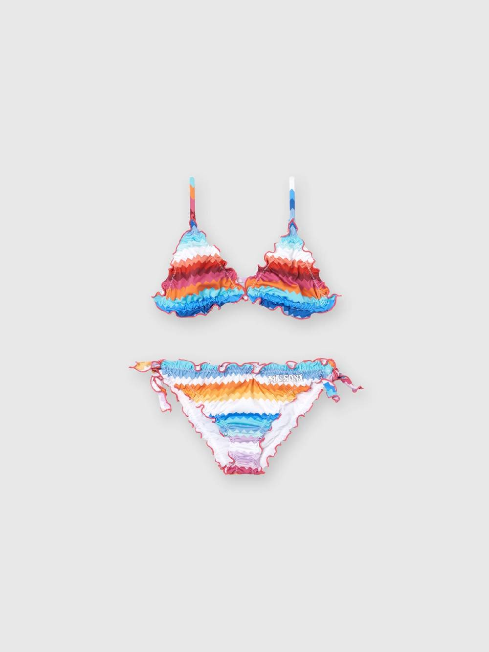M Missoni Bikini con motivo zig zag e logo Nuova